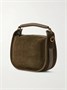 Замшевая сумка через плечо с кожаной отделкой BURBERRY, зеленый 47350835
