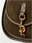 Замшевая сумка через плечо с кожаной отделкой BURBERRY, зеленый 47350835