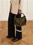Замшевая сумка через плечо с кожаной отделкой BURBERRY, зеленый 47350835
