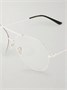 Солнцезащитные очки в стиле "авиатор" серебристого цвета Gucci Eyewear, прозрачный 47352147