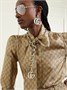 Солнцезащитные очки в стиле "авиатор" серебристого цвета Gucci Eyewear, прозрачный 47352147