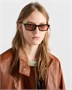Солнцезащитные очки с культовой металлической табличкой Prada, прозрачный 47353370