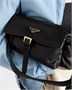 Сумка Prada Explore среднего размера из наппы с клапаном, черный 47355263