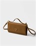 Кошелек из сафьяновой кожи с плечевым ремнем Prada, коричневый 47355351