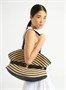 Сумка Medium Shuffle из гладкой кожи и двухцветной рафии BALMAIN, бежевый 47361454