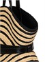 Сумка Medium Shuffle из гладкой кожи и двухцветной рафии BALMAIN, бежевый 47361454