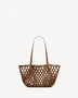 Маленькая сумка PANIER из деревянных бусин SAINT LAURENT, коричневый 47364828