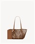 Маленькая сумка PANIER из деревянных бусин SAINT LAURENT, коричневый 47364828