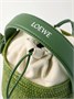 Кожаная сумка через плечо из рафии с отделкой в виде лейки LOEWE + Paula's Ibiza, бирюзовый 47375259