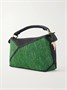 Сумка на плечо из рафии с отделкой из кожи крокодила LOEWE + Paula's Ibiza Puzzle Edge, бирюзовый 47375493