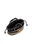 Мини-сумка Shuffle из гладкой кожи и рафии BALMAIN, бежевый 47376921
