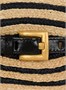 Мини-сумка Shuffle из гладкой кожи и рафии BALMAIN, бежевый 47376921