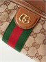 Клатч Ophidia из полосатого канваса с кожаной отделкой GUCCI, мультицвет 47324121