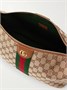 Клатч Ophidia из полосатого канваса с кожаной отделкой GUCCI, мультицвет 47324121