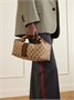 Клатч Ophidia из полосатого канваса с кожаной отделкой GUCCI, мультицвет 47324121