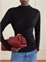 Клатч из кожи Intrecciato BOTTEGA VENETA, красный 47324346