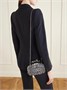 Сумка-клатч из атласа, украшенная заклепками и кристаллами MCQUEEN, черный 47324432