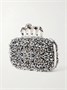 Сумка-клатч из атласа, украшенная заклепками и кристаллами MCQUEEN, черный 47324432