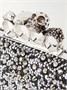 Сумка-клатч из атласа, украшенная заклепками и кристаллами MCQUEEN, черный 47324432