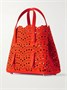 Сумка-тоут Mina 20 из кожи с лазерной резкой Alaïa, оранжевый 47338387