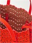 Сумка-тоут Mina 20 из кожи с лазерной резкой Alaïa, оранжевый 47338387