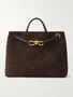 Сумка-тоут Andiamo среднего размера из замши intrecciato BOTTEGA VENETA, коричневый 47338590