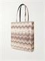 Полосатая плетеная сумка из люрекса Missoni, бежевый 47339207