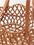 Плетеная сумка-тоут из дерева Panier с кожаной отделкой SAINT LAURENT, оранжевый 47339267