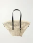 Сумка-тоут из ираки с кожаной отделкой LOEWE + Paula's Ibiza, бежевый 47339741