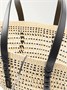 Сумка-тоут из ираки с кожаной отделкой LOEWE + Paula's Ibiza, бежевый 47339741