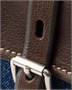 Большая джинсовая и кожаная сумка Prada Bonnie, синий 47343332
