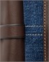 Большая джинсовая и кожаная сумка Prada Bonnie, синий 47343332