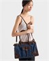 Большая джинсовая и кожаная сумка Prada Bonnie, синий 47343332