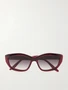 Солнцезащитные очки Bessie Cat-Eye из ацетата Barton Perreira, красный 47343466