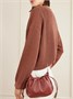 Кожаная сумка-ведро Mellow Mini, украшенная бисером Brunello Cucinelli, оранжевый 47344878