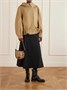 Сумка на плечо из канвы с клетчатым узором и кожаной отделкой BURBERRY, бежевый 47345429