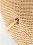 Ремешок на плечо из рафии с перфорацией, украшенный кожаной отделкой Tory Burch, розовый 47347012