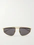 Солнцезащитные очки-авиаторы Ribbon золотистого цвета BOTTEGA VENETA EYEWEAR, золотой 47348415