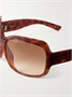 Квадратные черепаховые солнцезащитные очки из ацетата Gucci Eyewear, коричневый 47348556