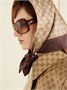Квадратные черепаховые солнцезащитные очки из ацетата Gucci Eyewear, коричневый 47348556