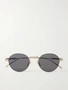 Золотые солнцезащитные очки Oro Round-Frame CELINE EYEWEAR, золотой 47348682