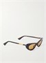 Солнцезащитные очки в черепаховой оправе Ribbon «кошачий глаз» BOTTEGA VENETA EYEWEAR, коричневый 47348910