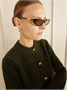 Солнцезащитные очки в черепаховой оправе Ribbon «кошачий глаз» BOTTEGA VENETA EYEWEAR, коричневый 47348910