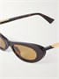 Солнцезащитные очки в черепаховой оправе Ribbon «кошачий глаз» BOTTEGA VENETA EYEWEAR, коричневый 47348910