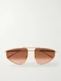 Солнцезащитные очки-авиаторы Ribbon золотистого цвета BOTTEGA VENETA EYEWEAR, золотой 47348926