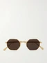 Солнцезащитные очки восьмиугольной формы с оправой золотого оттенка Cartier Eyewear, золотой 47348927