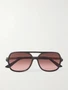 Солнцезащитные очки Judy в стиле авиатор из ацетата и золотистого металла Chloé Eyewear 47349135
