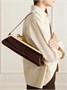 Клатч Salon из лаковой кожи с эффектом крокодиловой кожи JACQUEMUS, коричневый 47350594