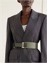 Кожаный и твиловый пояс VICTORIA BECKHAM, хаки 47350836