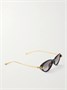 Солнцезащитные очки Panthère от Cartier с овальной оправой из ацетата и под золото Cartier Eyewear, черный 47352073